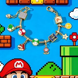 Golden Kingdom Super Mario Pandora Style Charm Bracelet
